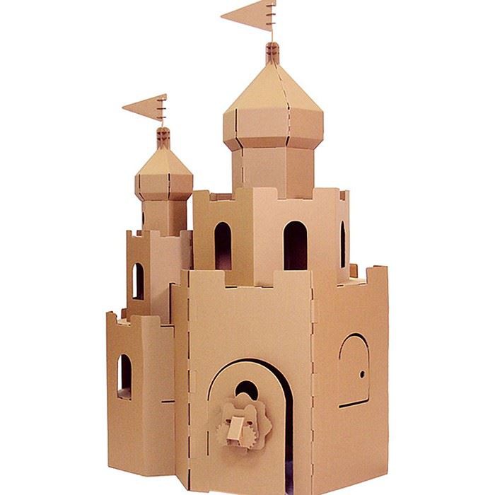 Cardboard House With Tress